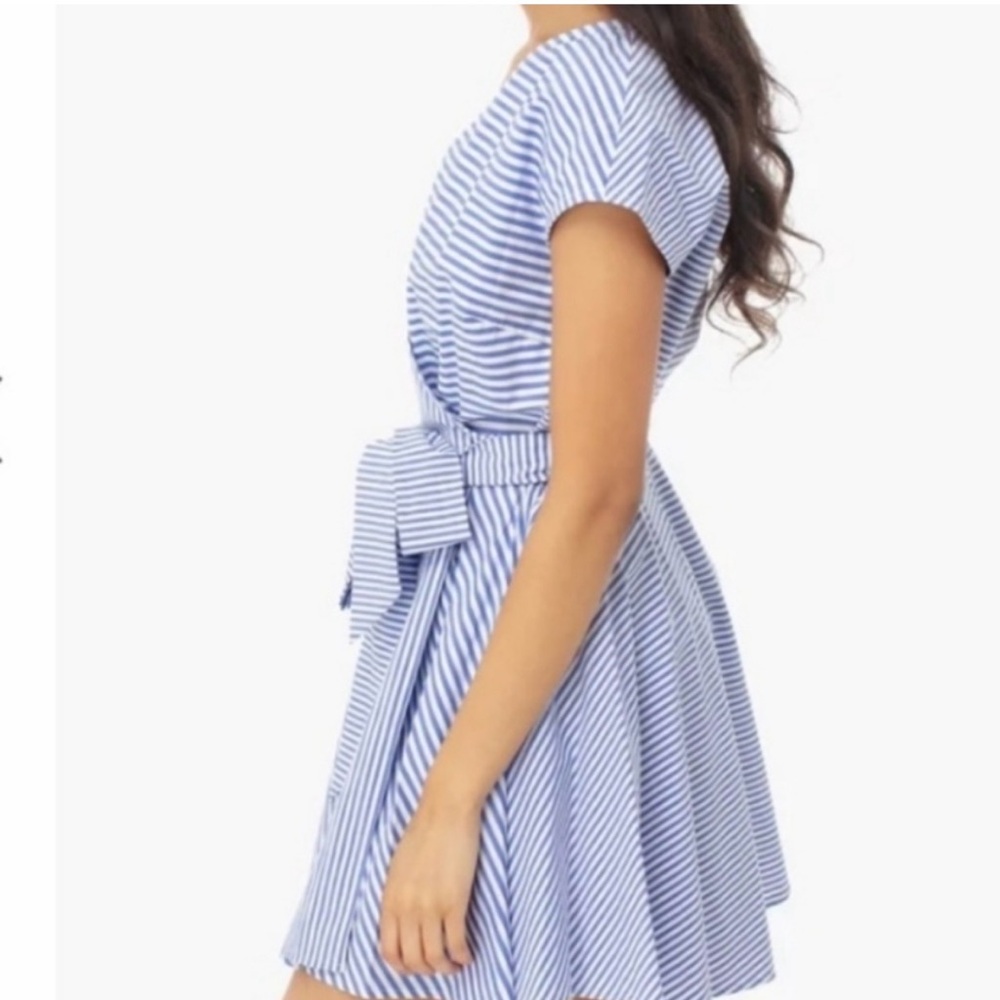 NEW Vineyard Vines Grier striped mixed wrap dress - Picture 6 of 10